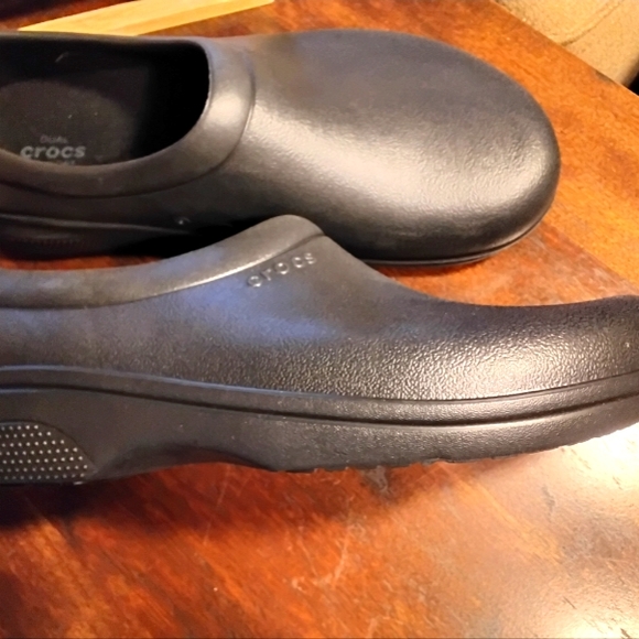 Crocs On the Clock Work Slip on Clogs Slip Resistant Black Size Men's 11 - Picture 4 of 10